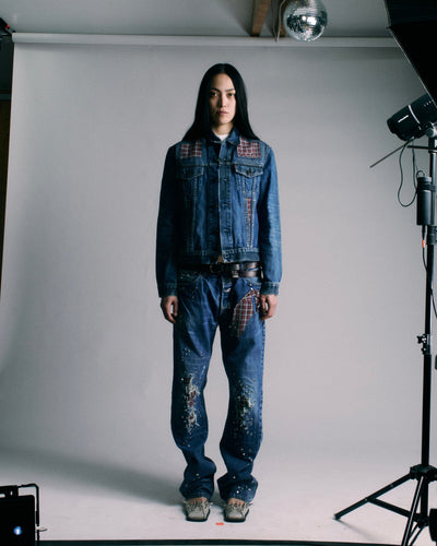 Studded Denim jeans #4-Hannah Creak-APOC STORE