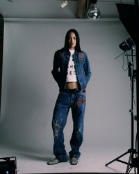 Studded Denim jeans #4-Hannah Creak-APOC STORE