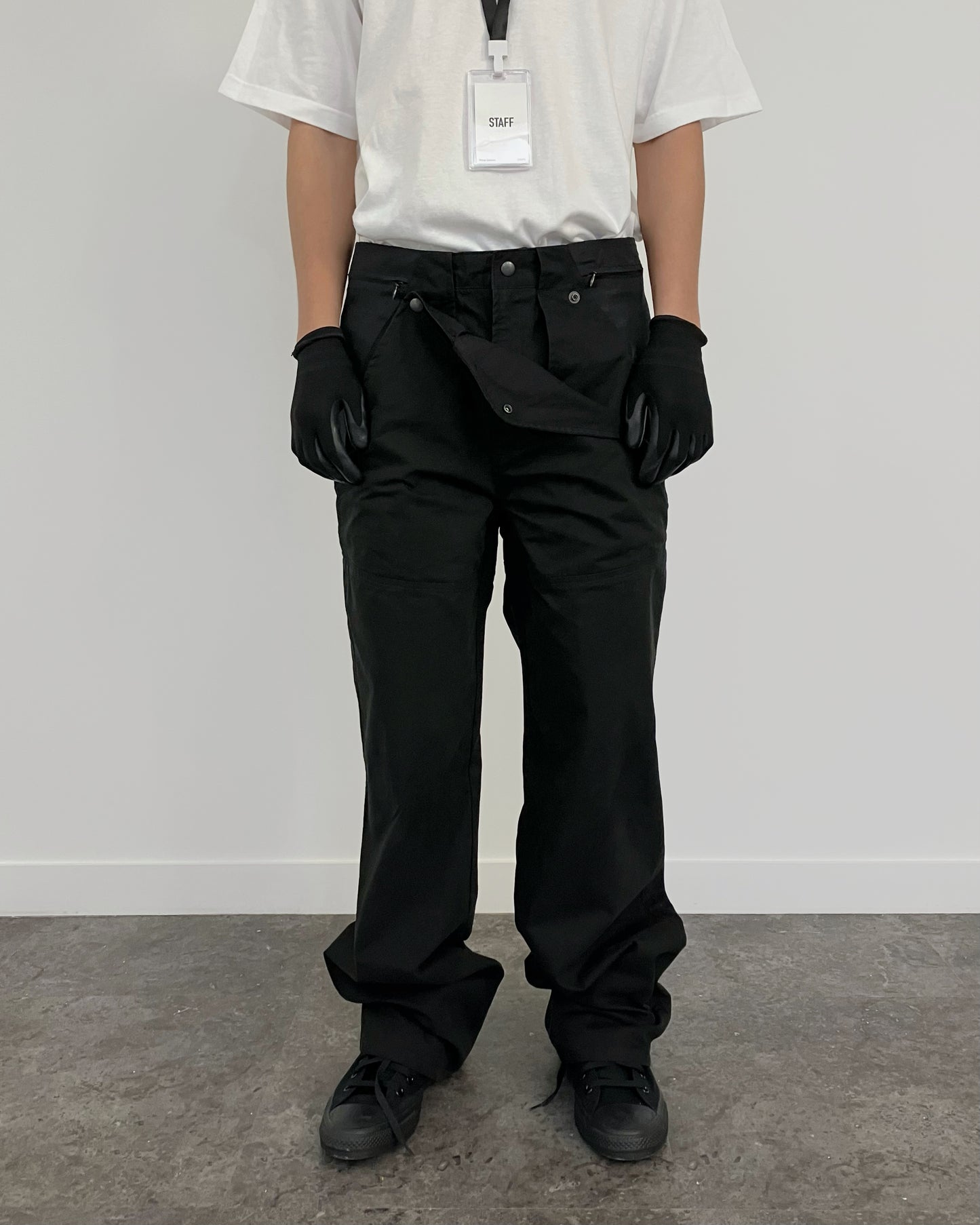 UTILITY ORGANZA POCKET PANTS BLACK-EGNARTS-APOC STORE