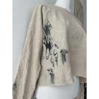 hythe linen top-Snake Divine-APOC STORE