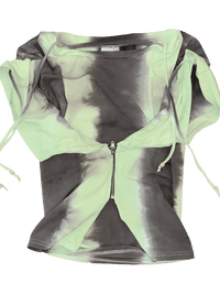 Zipper Tee - Green/Grey-Karlaidlaw-APOC STORE