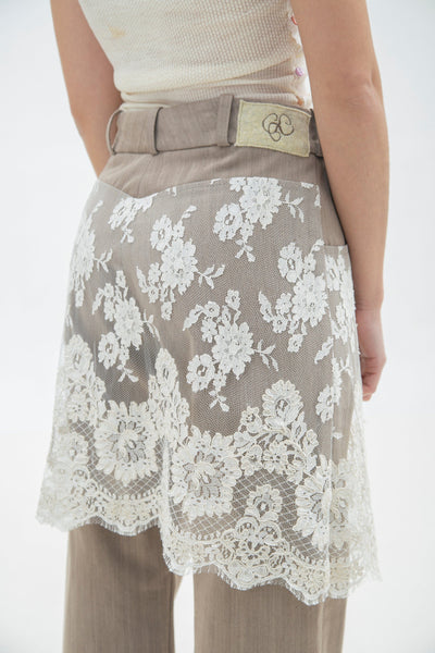 LACES SKIRT TROUSERS-GARBAGE CORE-APOC STORE