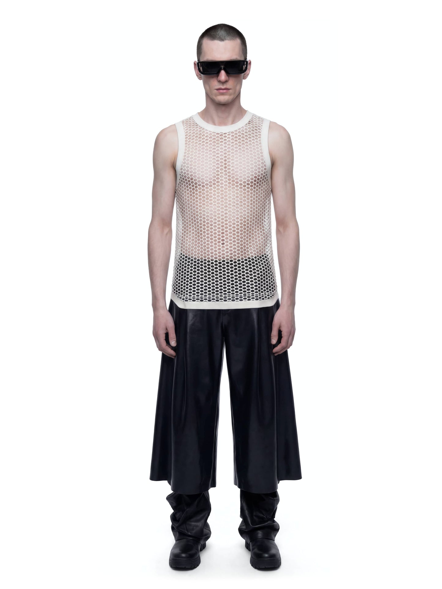 White Mesh Tank Top-harri-APOC STORE