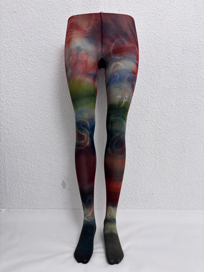 Heart Paint Color tights-Stau Heidemarie-APOC STORE