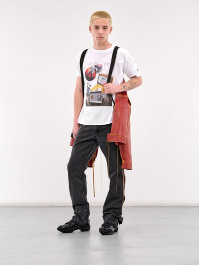 RED/Tan Leather Jacket-Jetpack Hom(m)e-APOC STORE