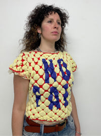 NO FAIR Bubble Knit Tee-Scar Kennedy-APOC STORE