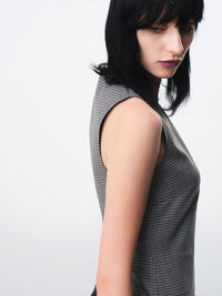 Plaid Tank Panel Deconstructed Top-TRINITE Studio-APOC STORE