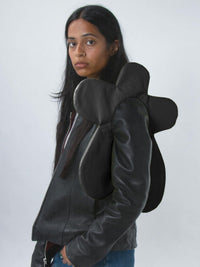 Flower Tote Bag in Black-Olivia Nash-APOC STORE