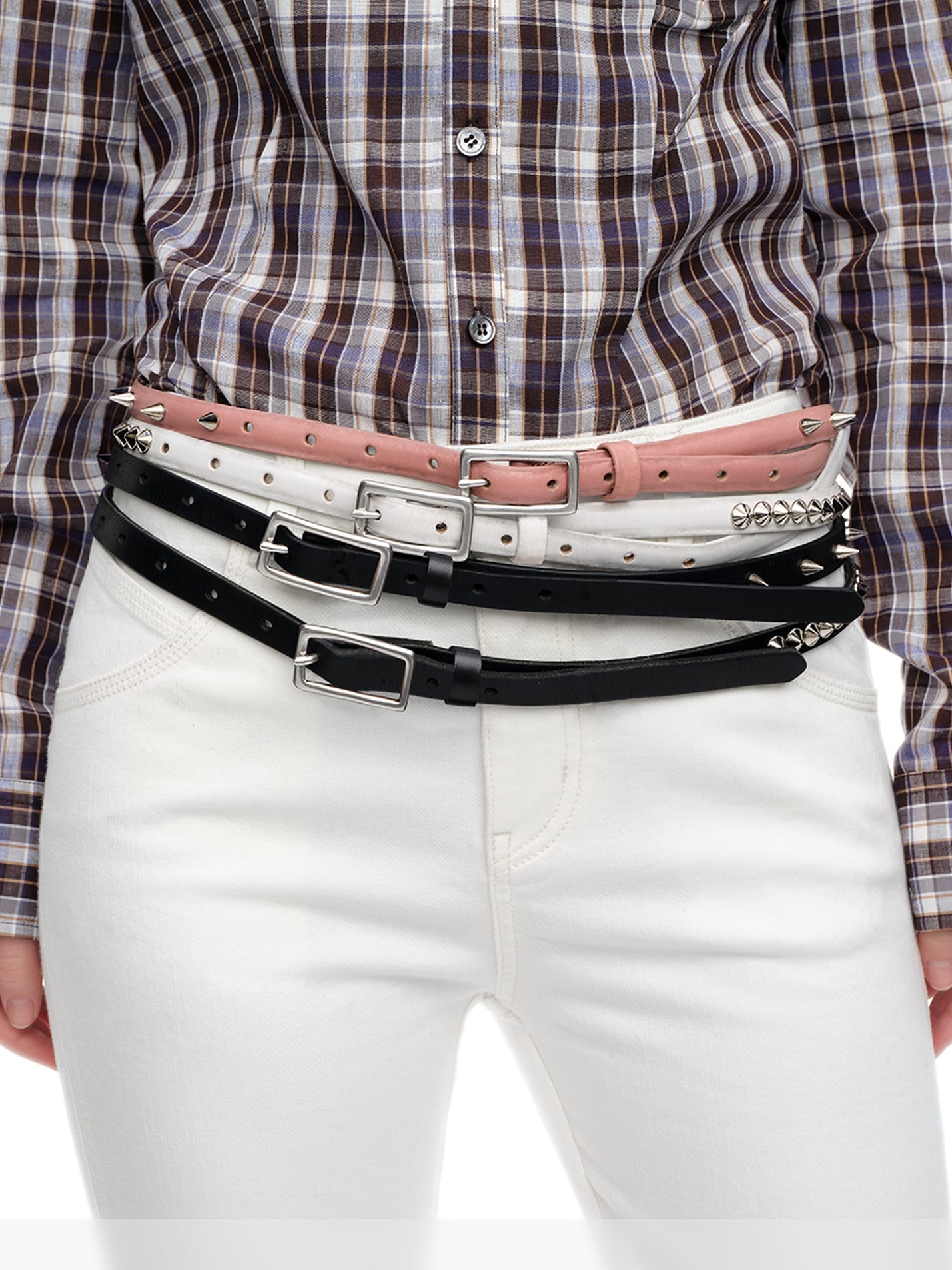Pink Stud Belt-TRINITE Studio-APOC STORE