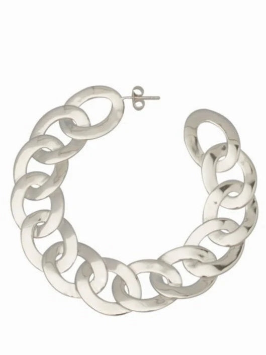 Flat Iron Large Hoops-Zohra Rahman-APOC STORE
