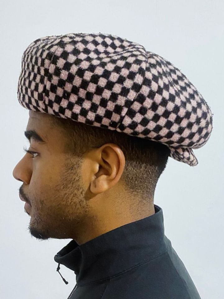 Checkered Baker Hat-Benny Andallo-APOC STORE
