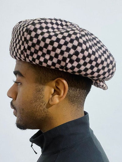 Checkered Baker Hat-Benny Andallo-APOC STORE