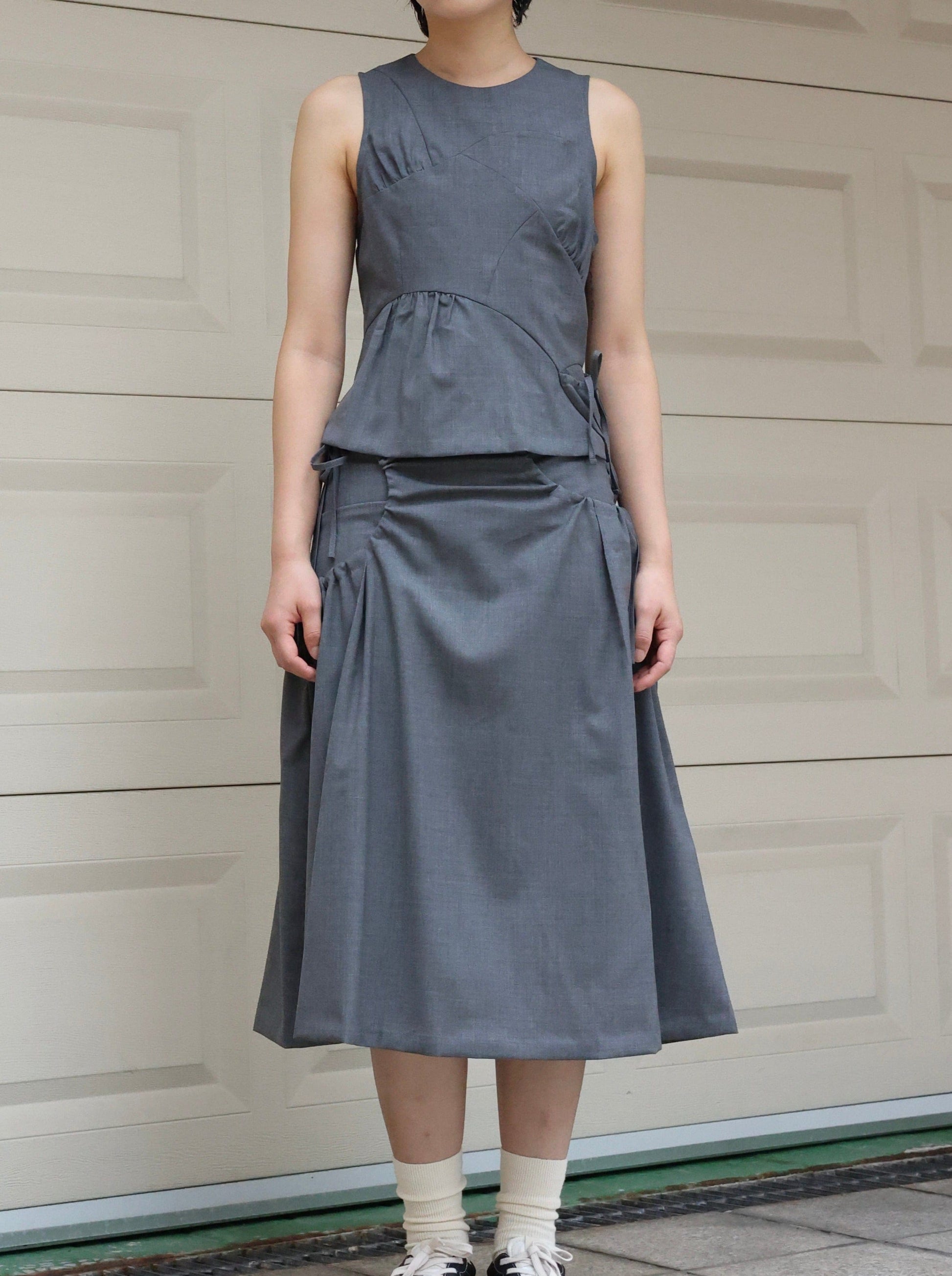 Land skirt - Gray-Julye Han-APOC STORE