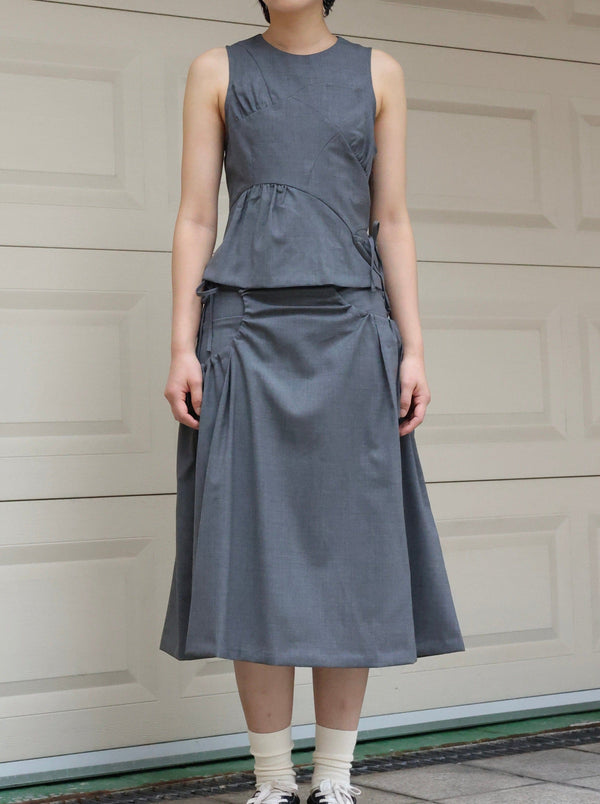 Land skirt - Gray-Julye Han-APOC STORE