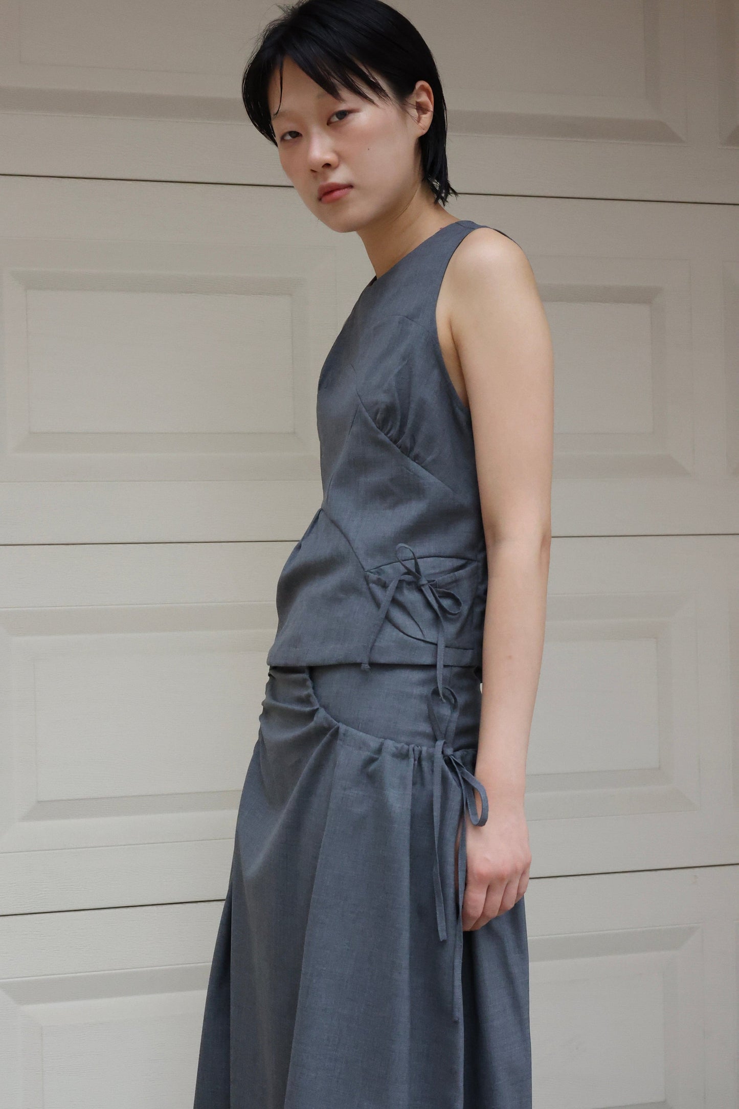 Land skirt - Gray-Julye Han-APOC STORE