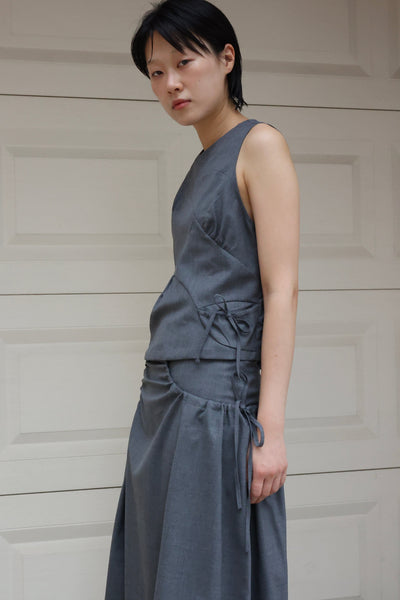 Land skirt - Gray-Julye Han-APOC STORE