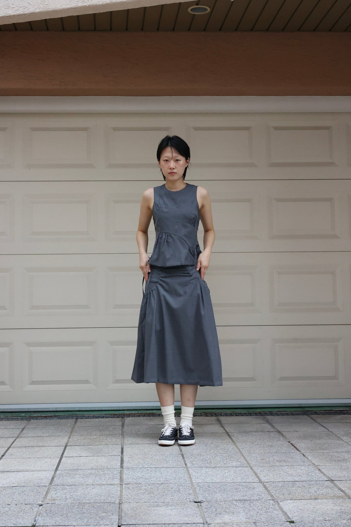 Land skirt - Gray-Julye Han-APOC STORE