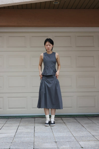 Land skirt - Gray-Julye Han-APOC STORE