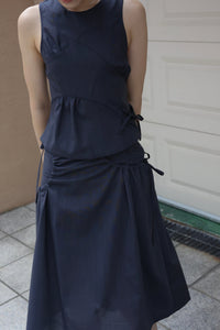 Land Skirt - Navy-Julye Han-APOC STORE