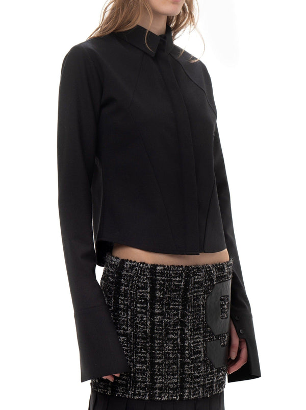 WOOL SHIRT IN BLACK-Urte Kat-APOC STORE