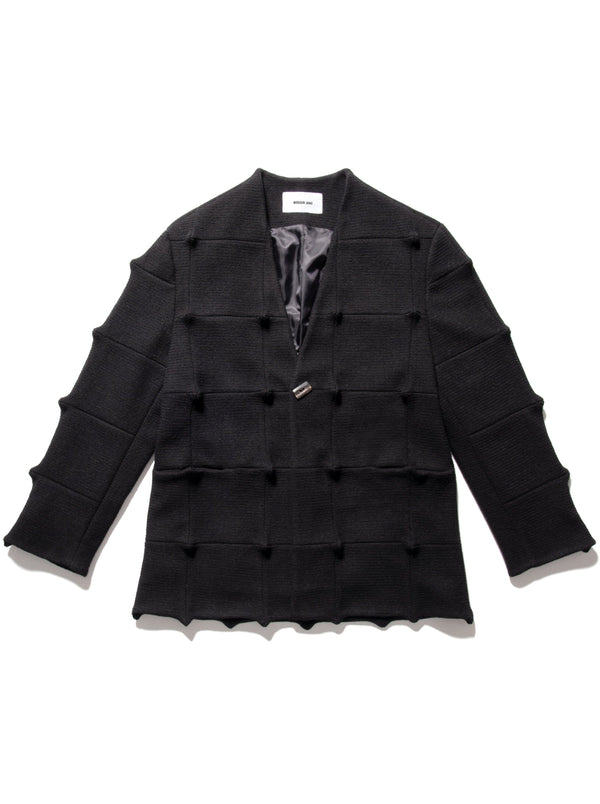 Spiked Jacket Black-Woojun Jang-APOC STORE