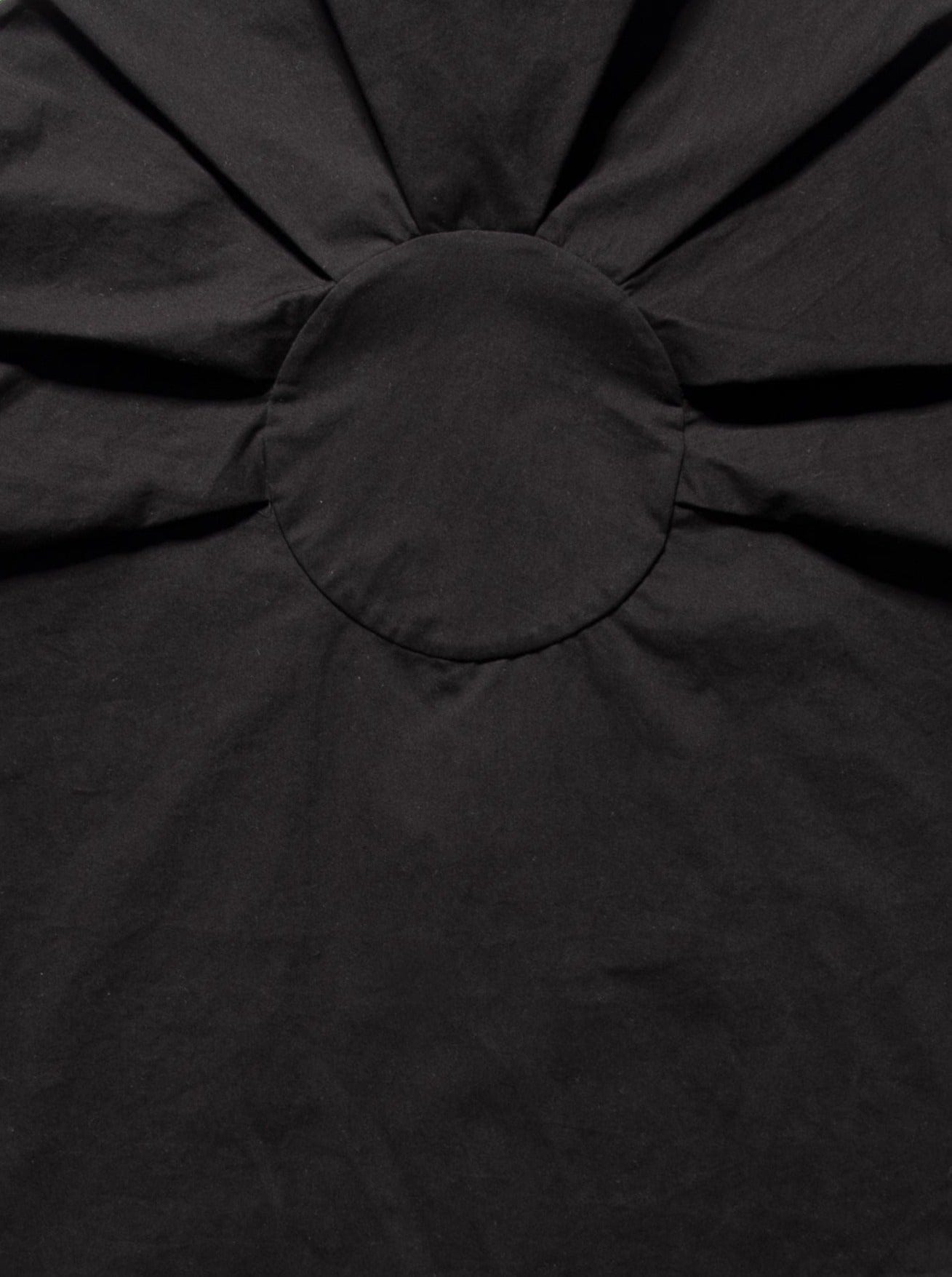 Pleated Hidden Button Shirts Black-Woojun Jang-APOC STORE