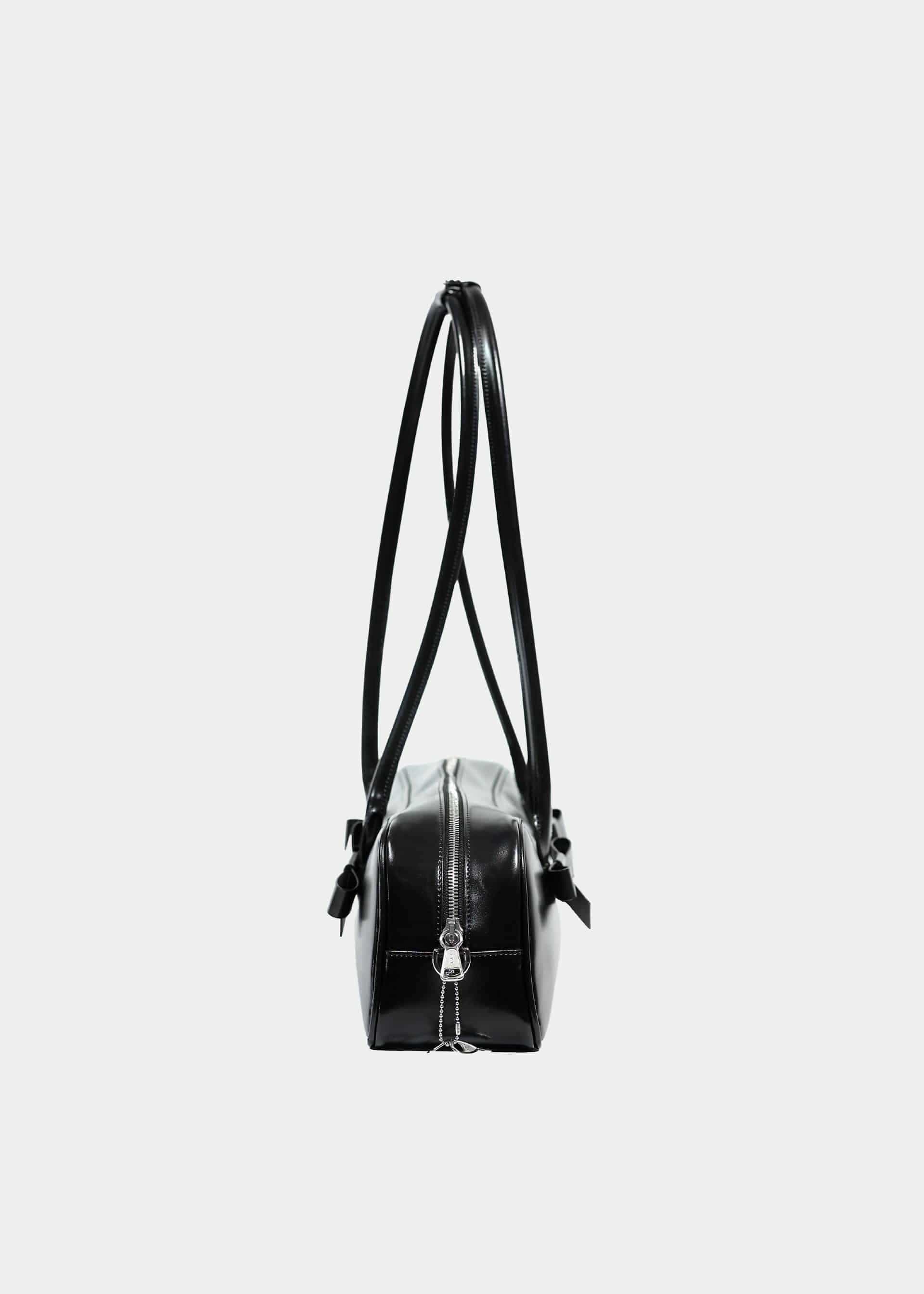 RIBBON BAGUETTE BAG BLACK-SAENGIN STUDIOS-APOC STORE