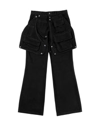 HIDDEN CARGO POCKET PANTS BLACK-EGNARTS-APOC STORE