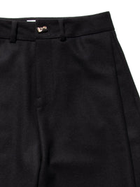 Wide-leg Trousers Black-Woojun Jang-APOC STORE