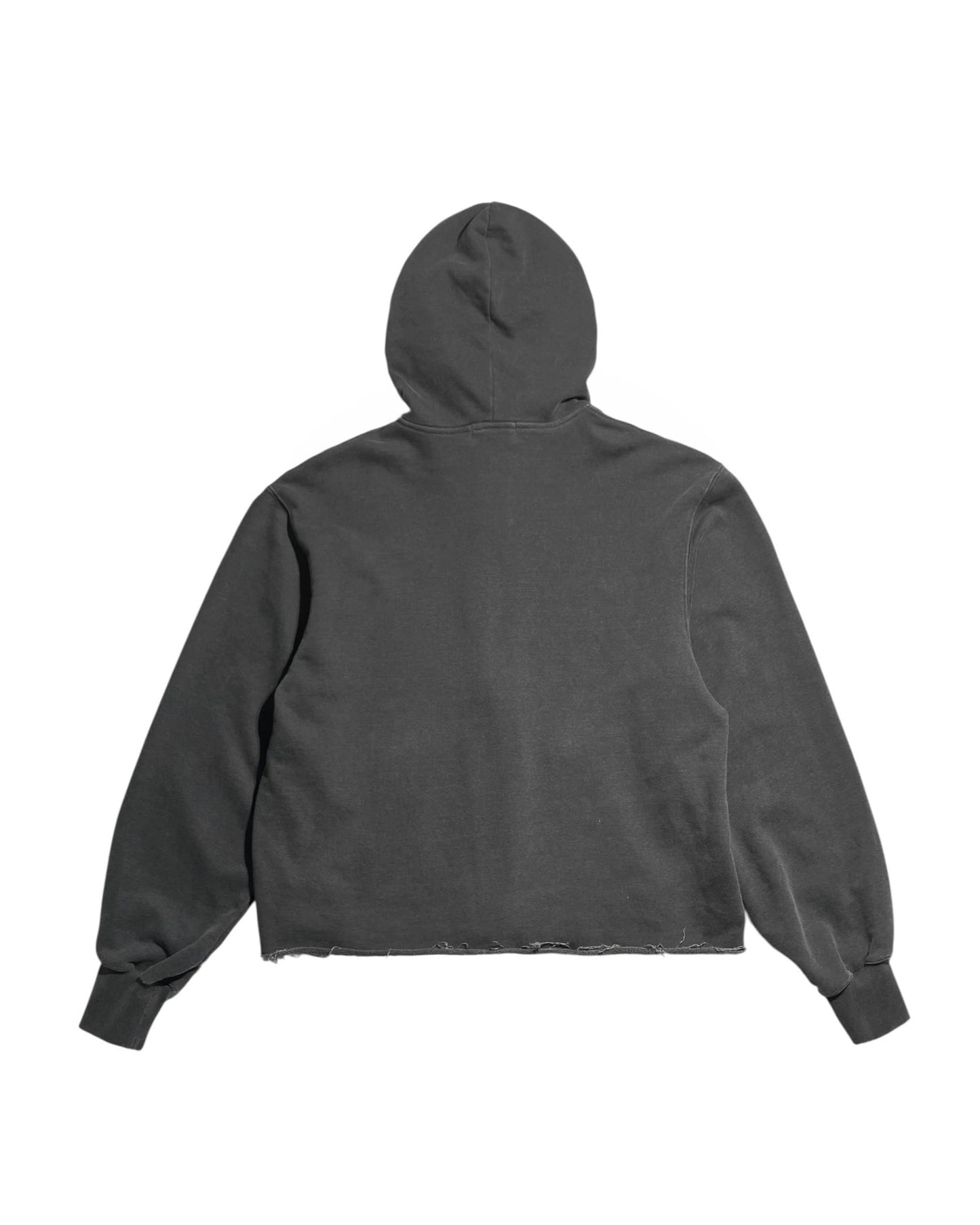 Cut off Hoodie Zip-up (Charcoal)-EGNARTS-APOC STORE