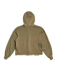 Cut off Hoodie Zip-up (Beige)-EGNARTS-APOC STORE