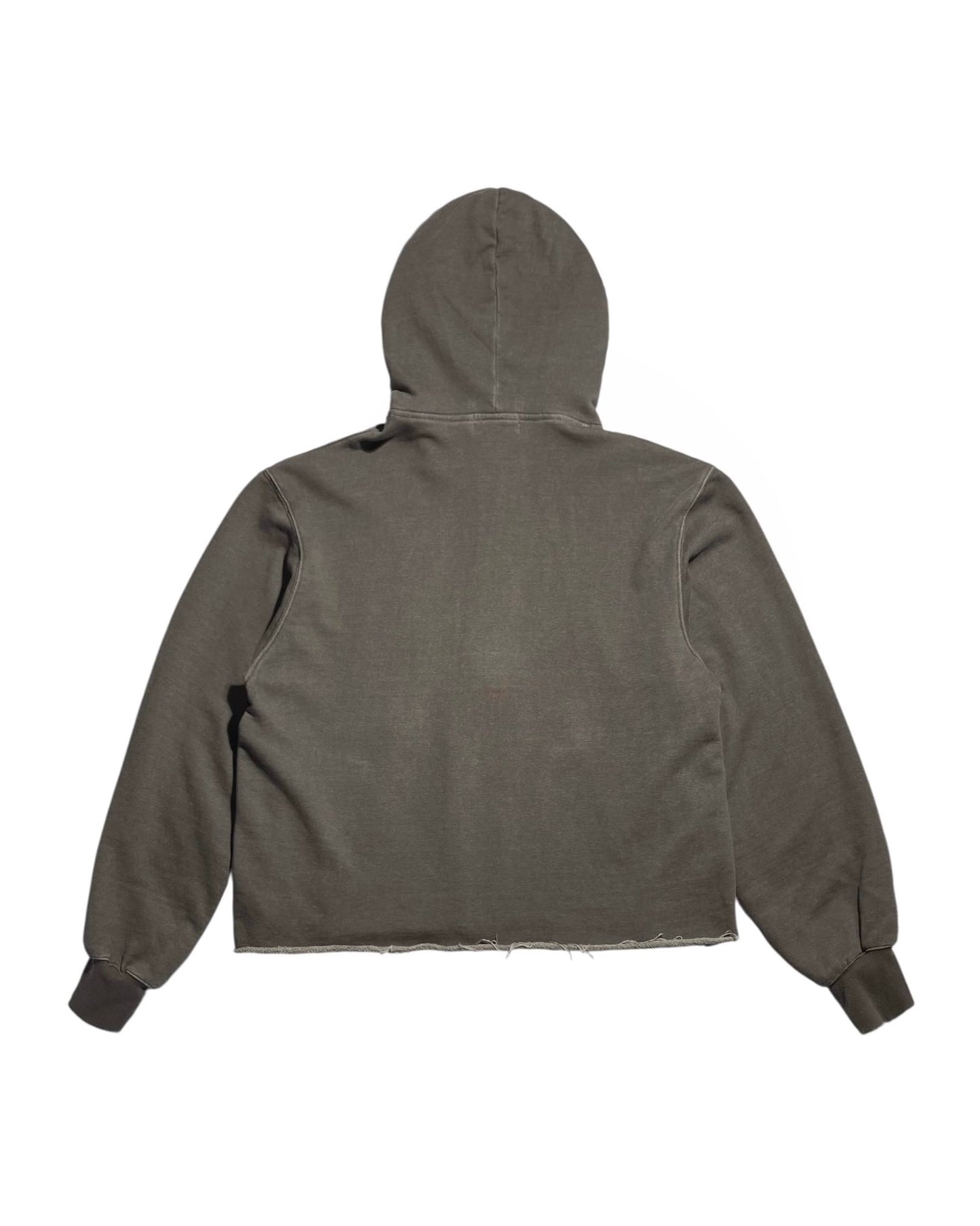 Cut off Hoodie Zip-up (Gray)-EGNARTS-APOC STORE