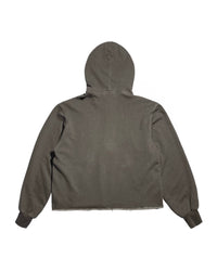 Cut off Hoodie Zip-up (Gray)-EGNARTS-APOC STORE