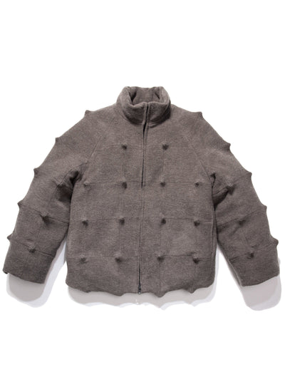 Spiky Padded Jacket Olive-Woojun Jang-APOC STORE