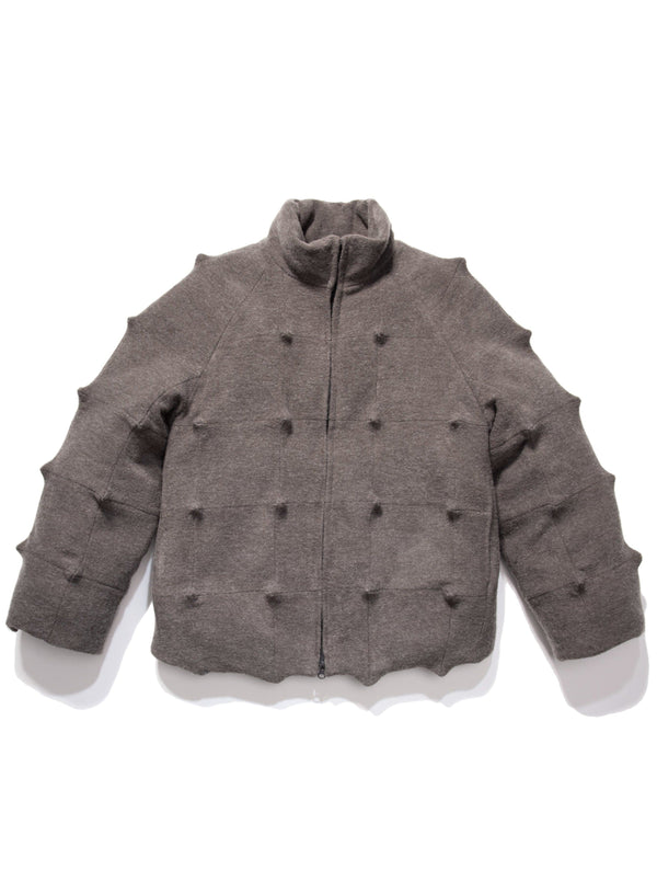 Spiky Padded Jacket Olive-Woojun Jang-APOC STORE