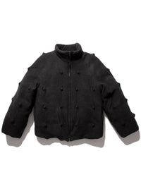 Spiky Padded Jacket Black-Woojun Jang-APOC STORE