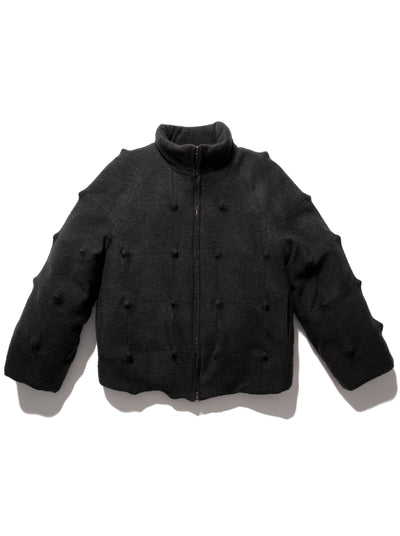 Spiky Padded Jacket Black-Woojun Jang-APOC STORE