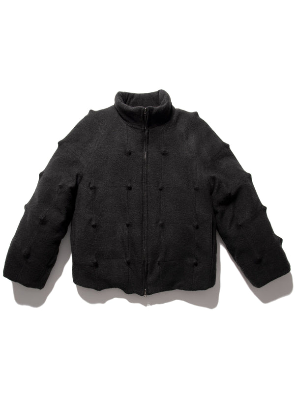 Spiky Padded Jacket Black-Woojun Jang-APOC STORE