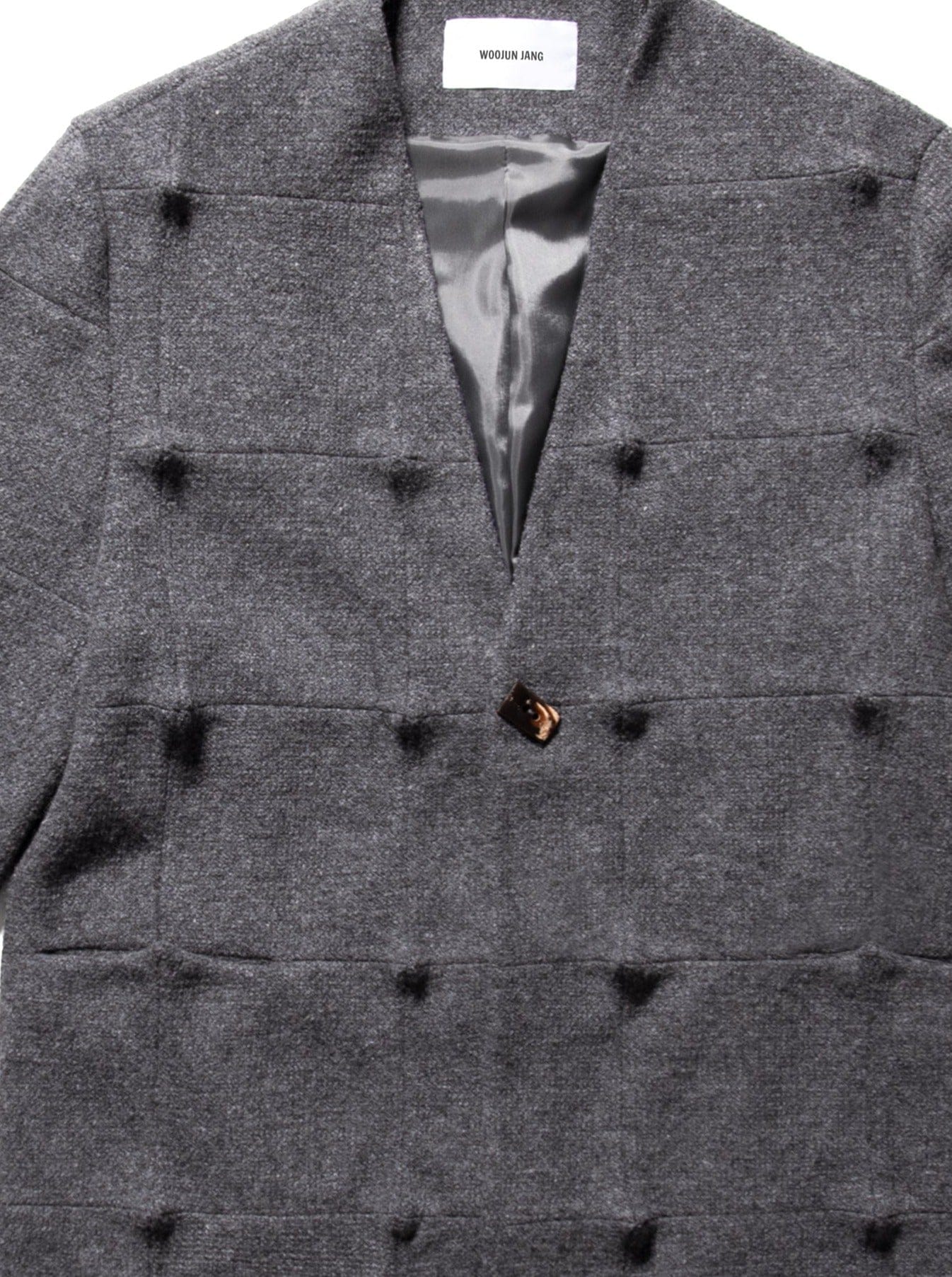 Spiked Jacket Grey-Woojun Jang-APOC STORE