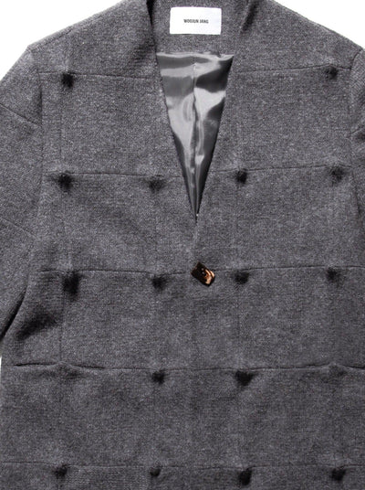 Spiked Jacket Grey-Woojun Jang-APOC STORE