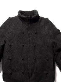 Spiky Padded Jacket Black-Woojun Jang-APOC STORE