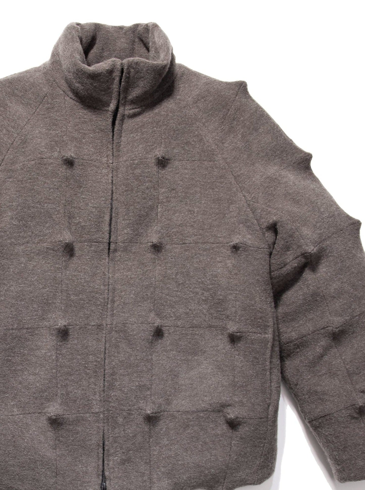 Spiky Padded Jacket Olive-Woojun Jang-APOC STORE