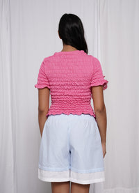 Unwoven Deconstructed T-shirt Pink-Constanca Entrudo-APOC STORE