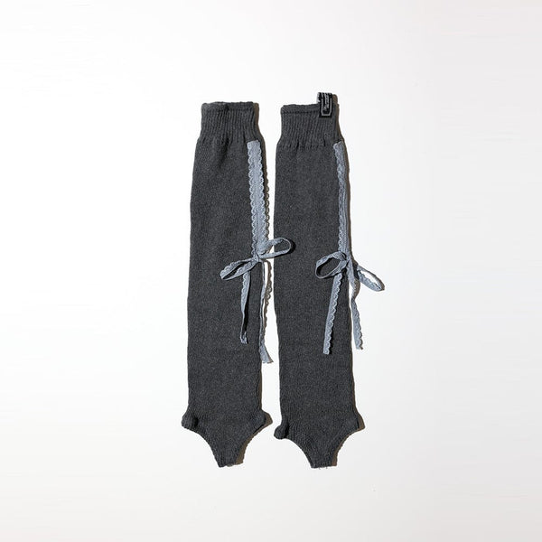 LACE RIBBON LEG WARMER LIGHT BLUE-SAENGIN STUDIOS-APOC STORE