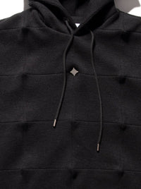 Spiked Hoodie Black-Woojun Jang-APOC STORE