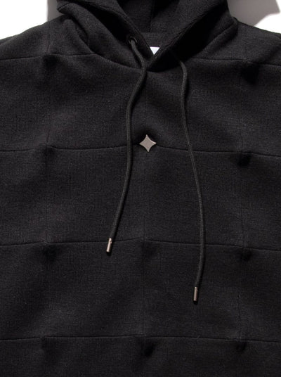 Spiked Hoodie Black-Woojun Jang-APOC STORE