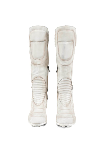 Boxing High Heel Boots White-EMPTY BEHAVIOR-APOC STORE