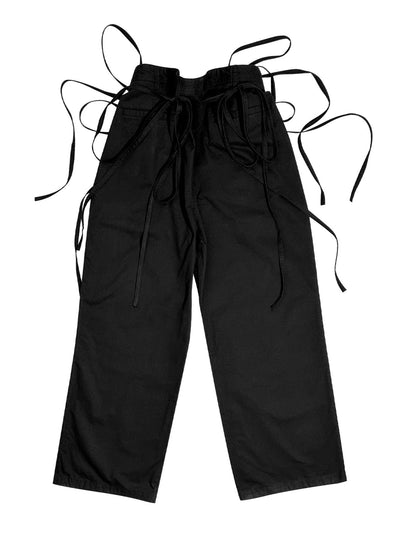 ADJUSTABLE COTTON PANTS BLACK-EGNARTS-APOC STORE