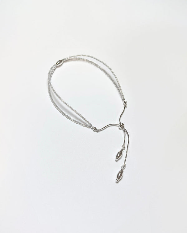 Silver tassel bracelet 06-Jaekim-APOC STORE