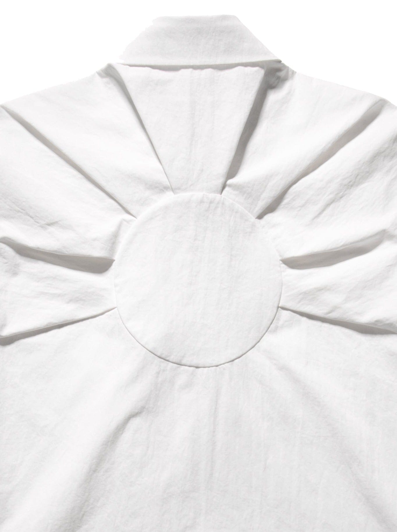 Pleated Hidden Button Shirts White-Woojun Jang-APOC STORE